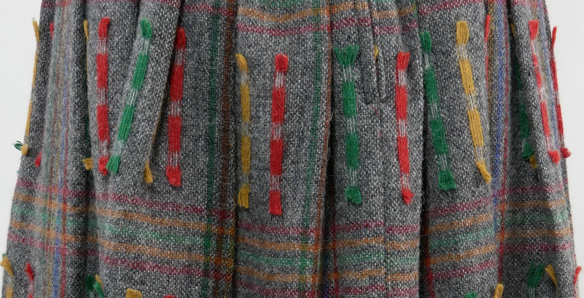 Raw Thread Wool Skirt