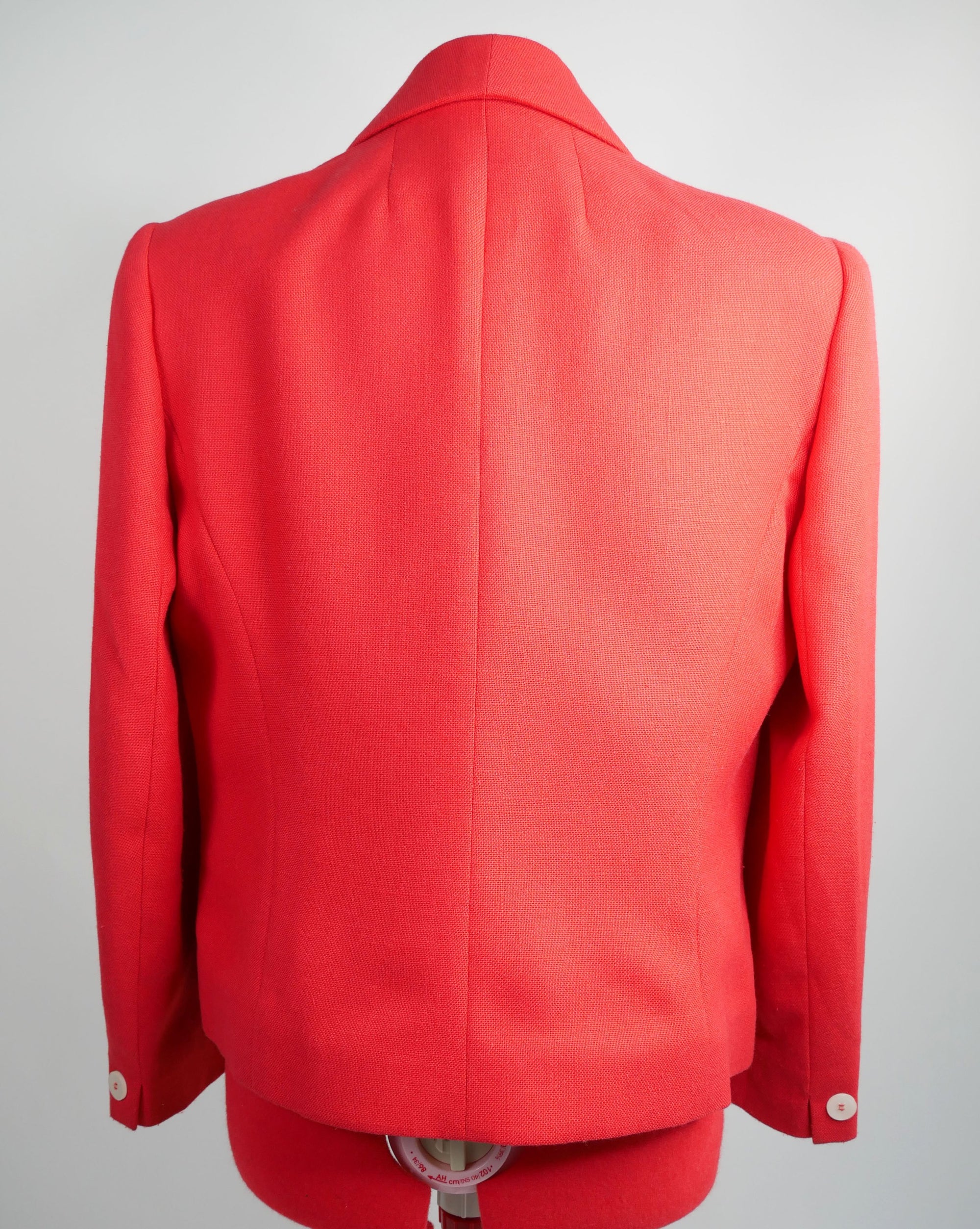 Red Single Button Blazer