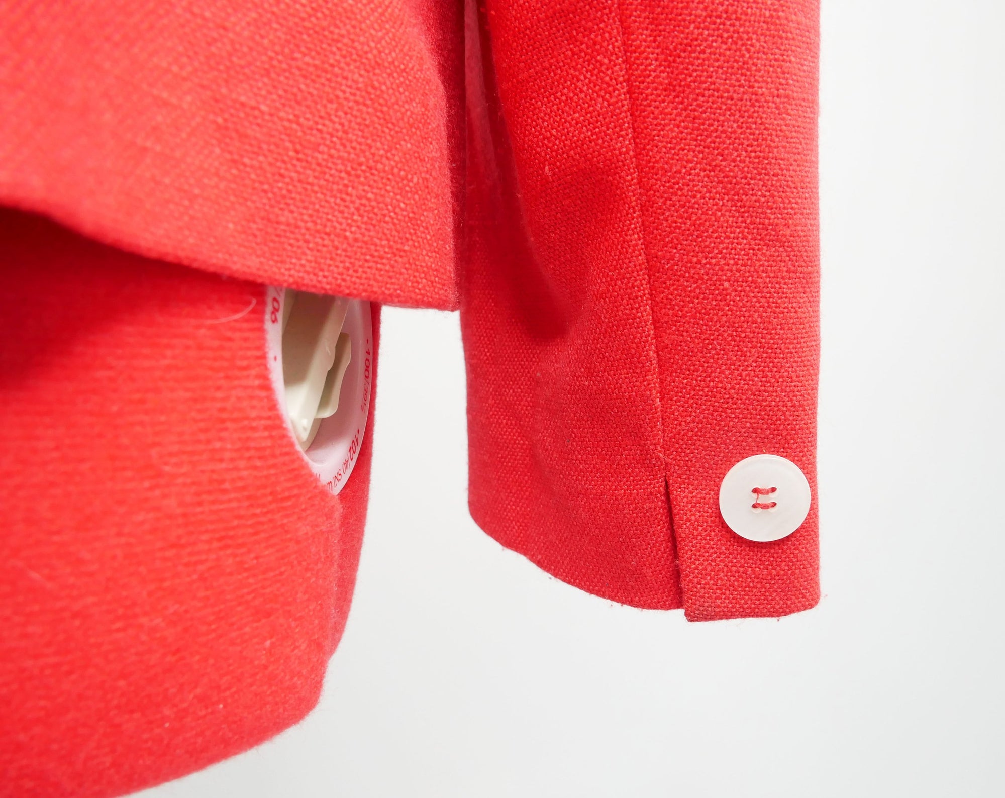 Red Single Button Blazer