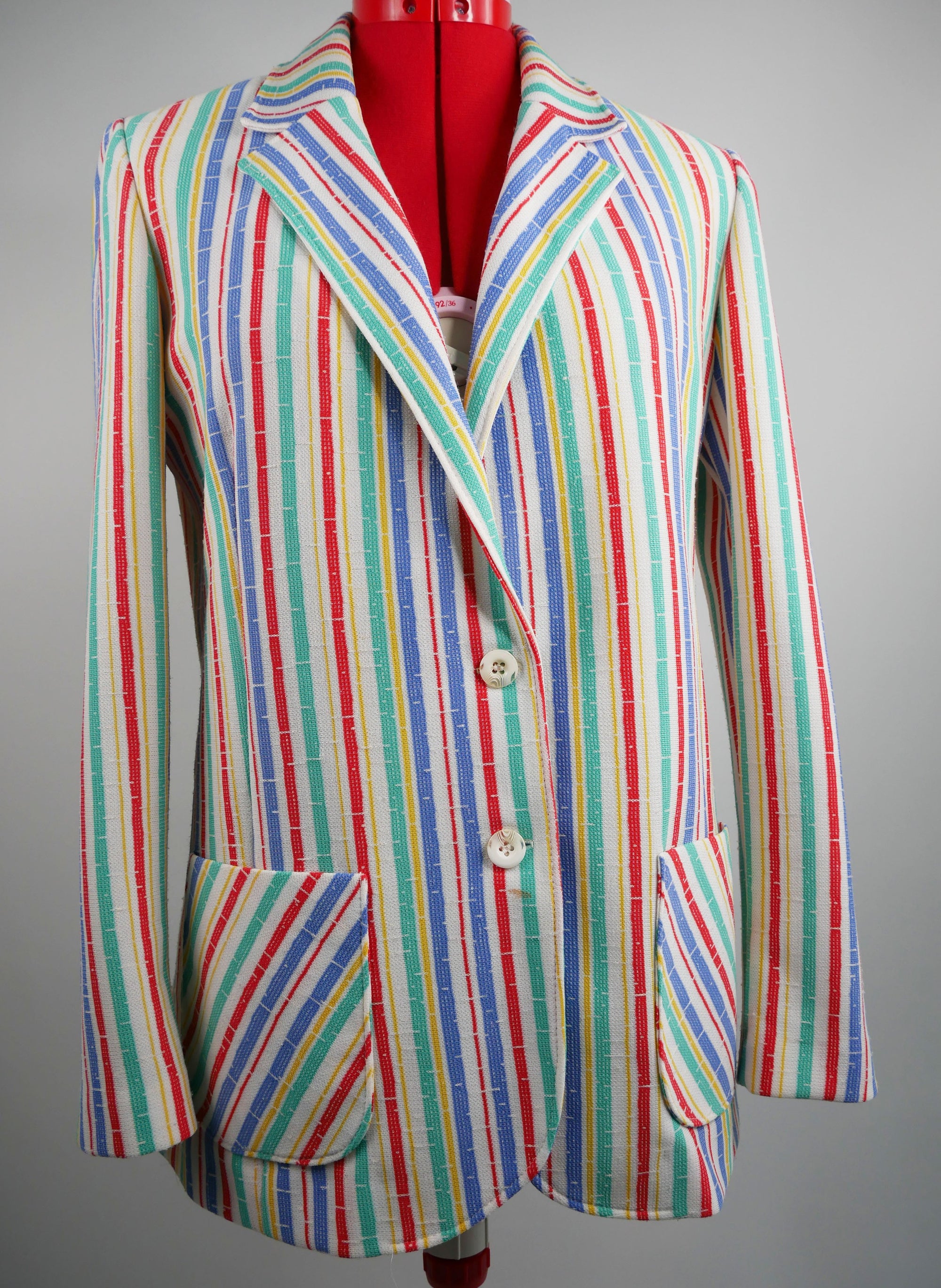 Multicolored Button Blazer