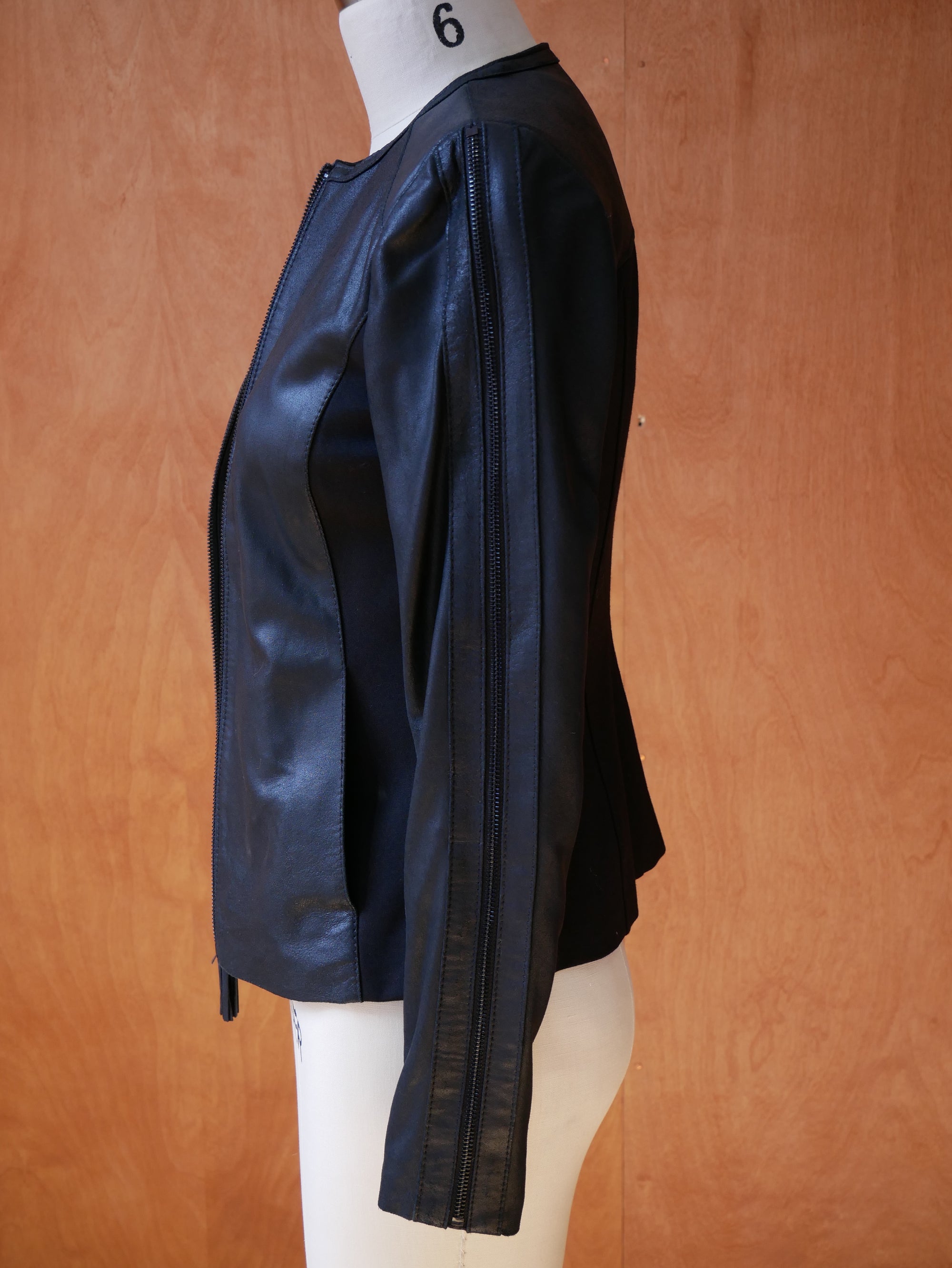Via Spiga Leather Y2K Jacket