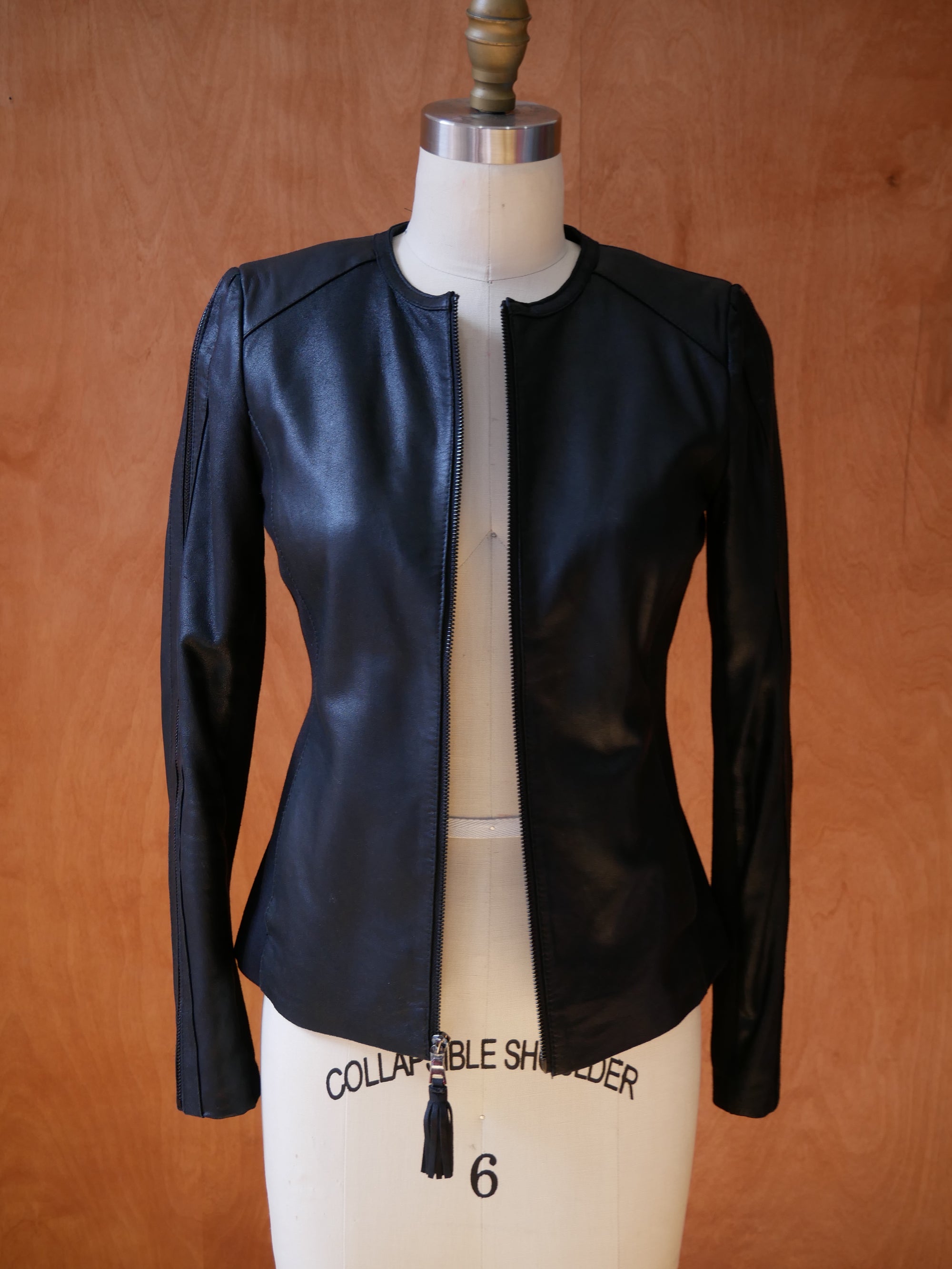 Via Spiga Leather Y2K Jacket