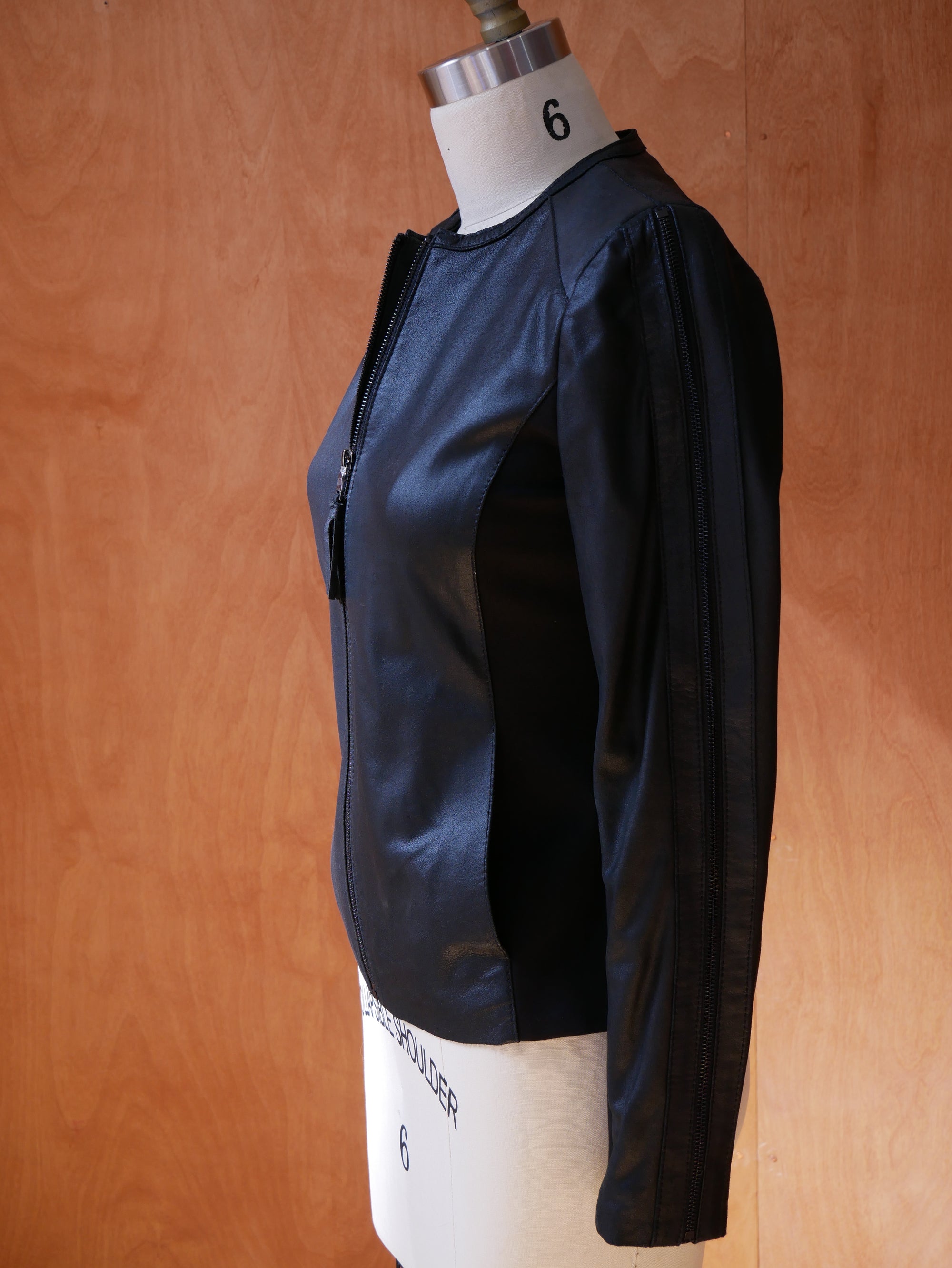 Via Spiga Leather Y2K Jacket