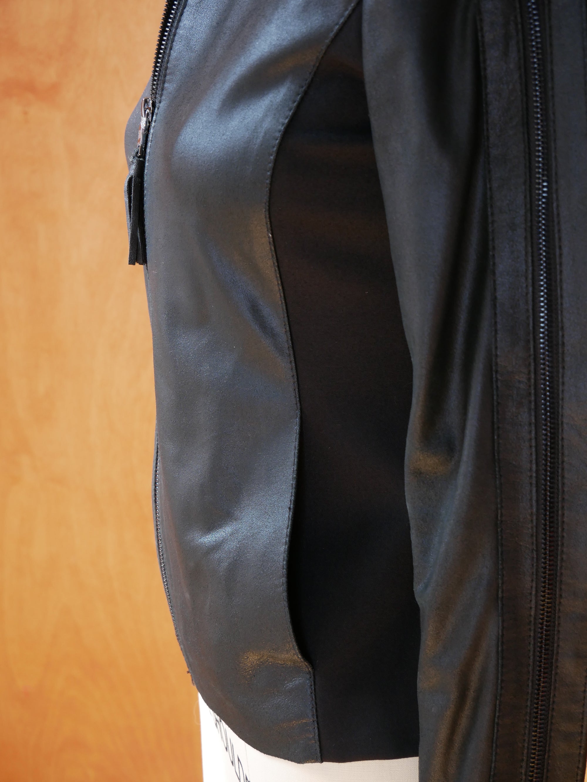 Via Spiga Leather Y2K Jacket