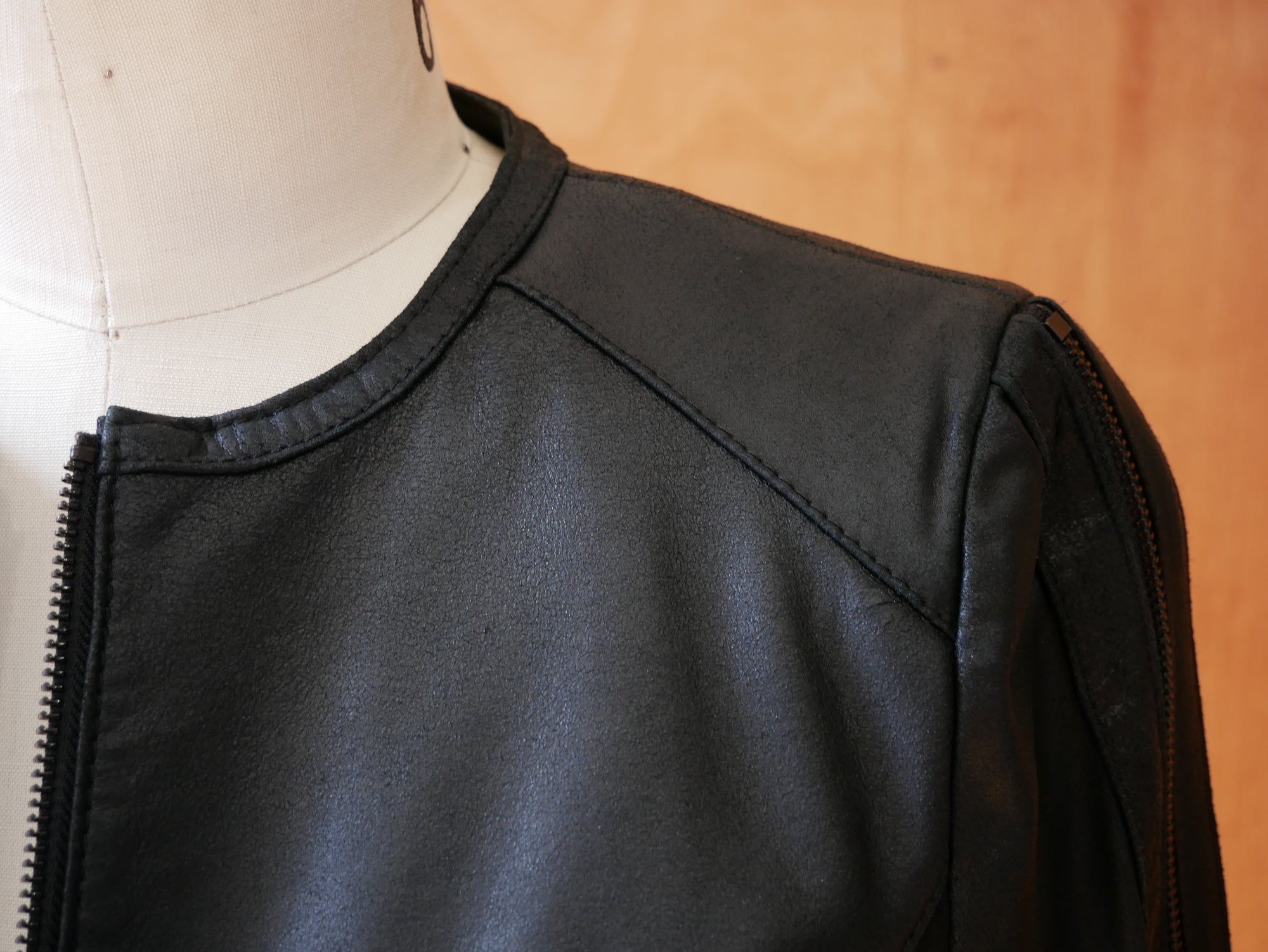 Via Spiga Leather Y2K Jacket