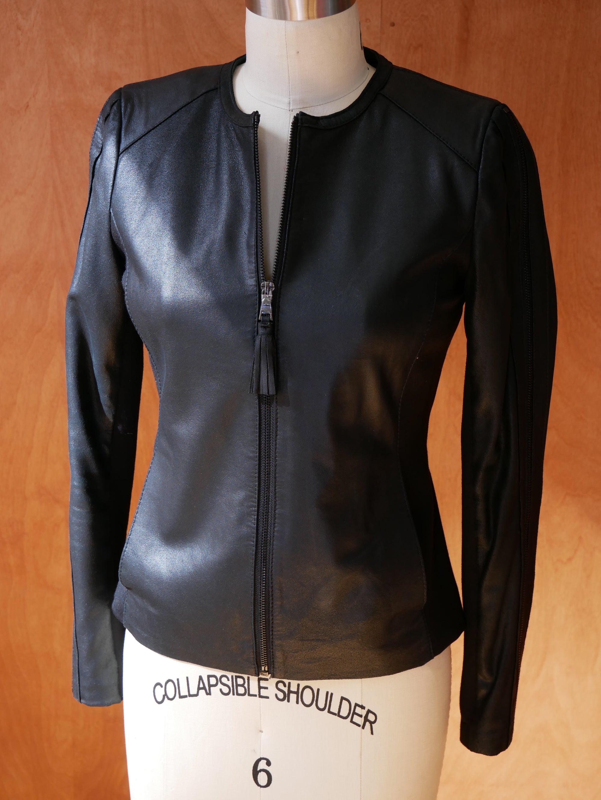 Via Spiga Leather Y2K Jacket