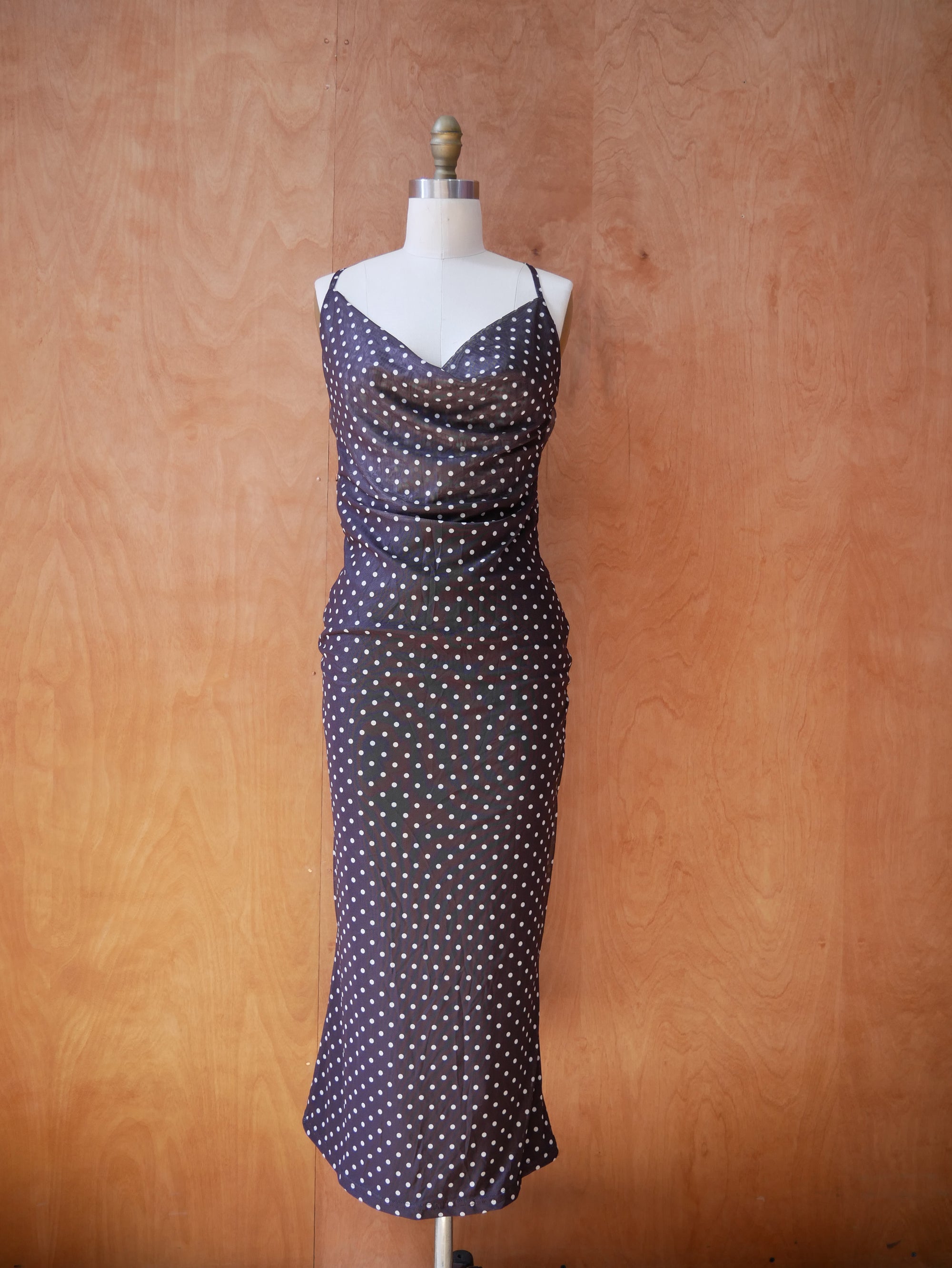 Polka Dot Mesh Mermaid Dress