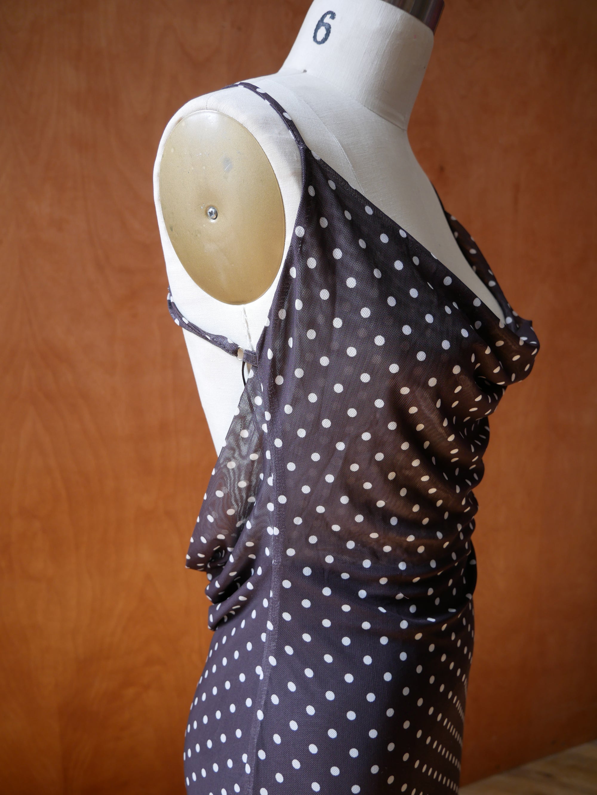 Polka Dot Mesh Mermaid Dress