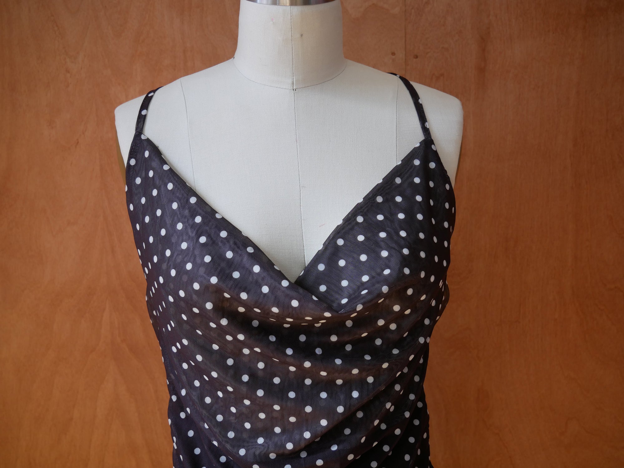 Polka Dot Mesh Mermaid Dress