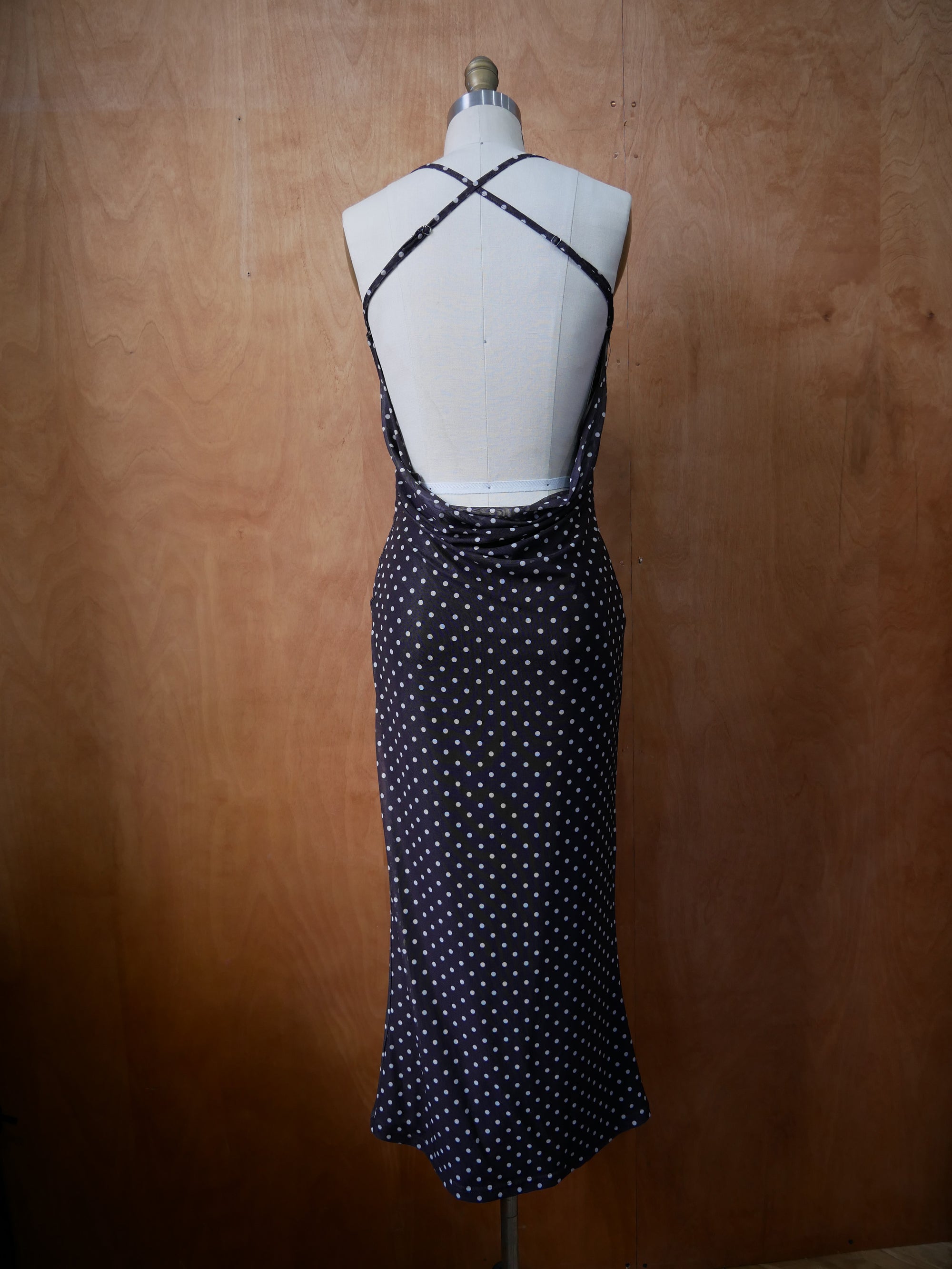 Polka Dot Mesh Mermaid Dress