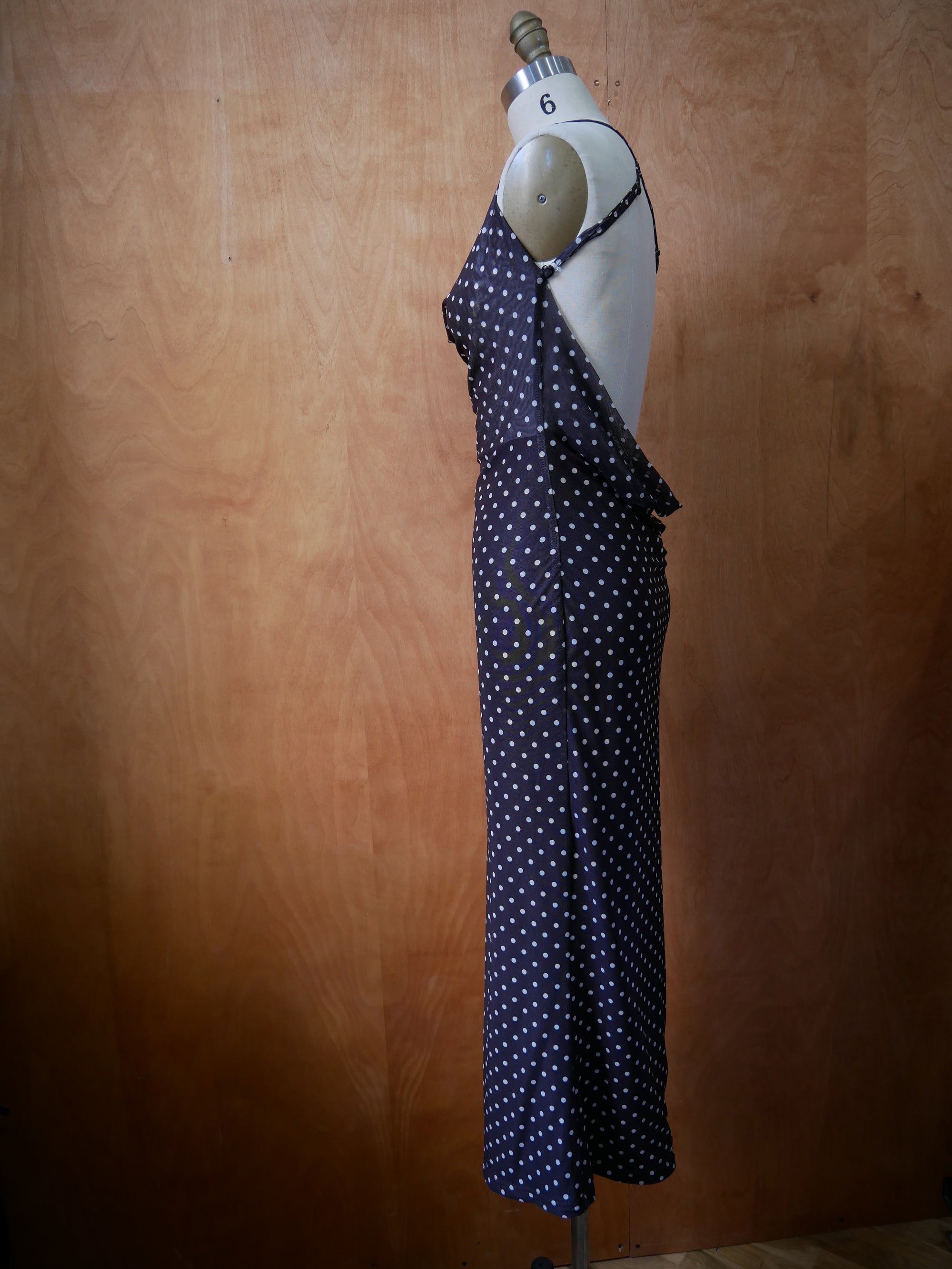 Polka Dot Mesh Mermaid Dress