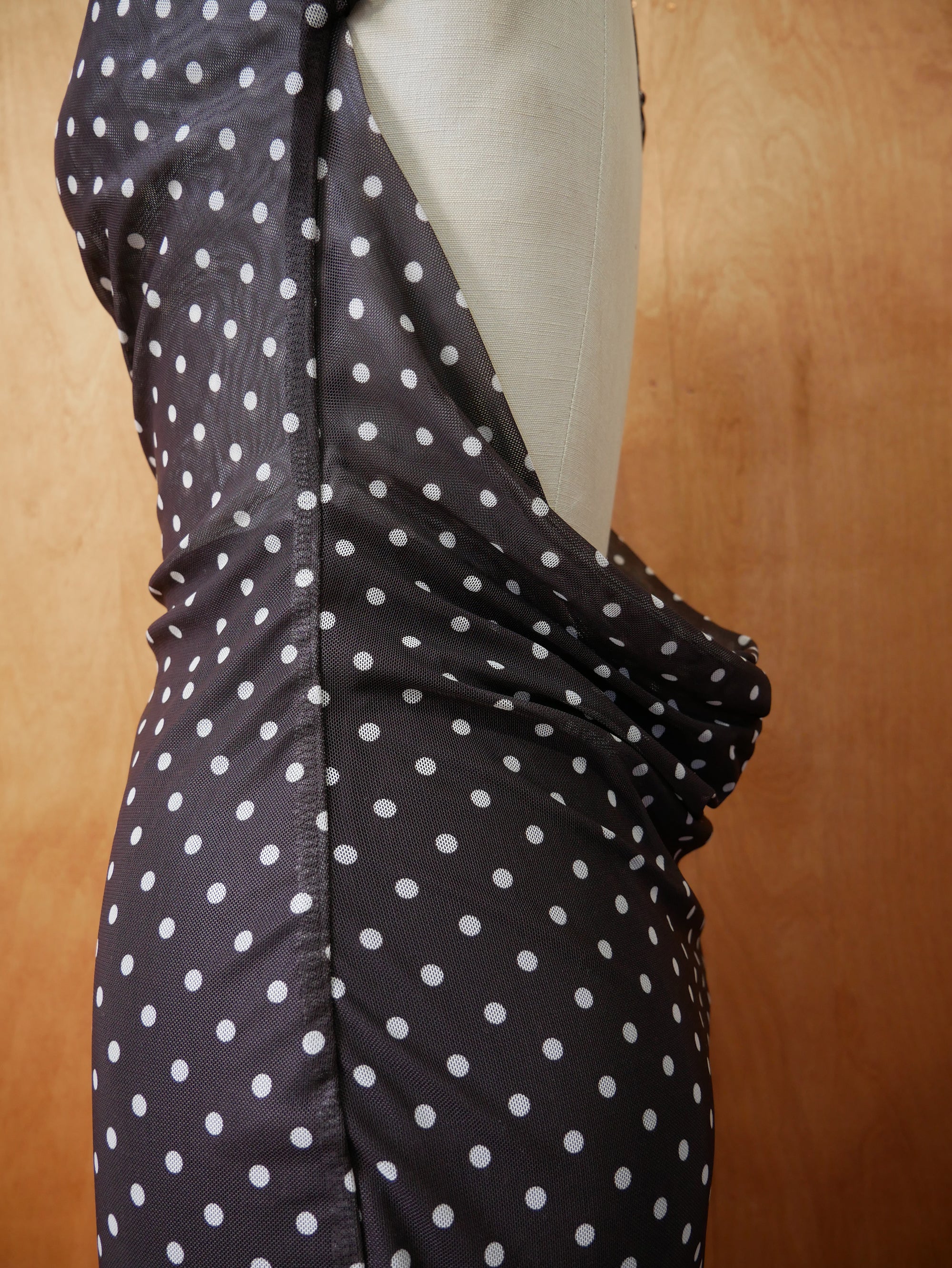 Polka Dot Mesh Mermaid Dress