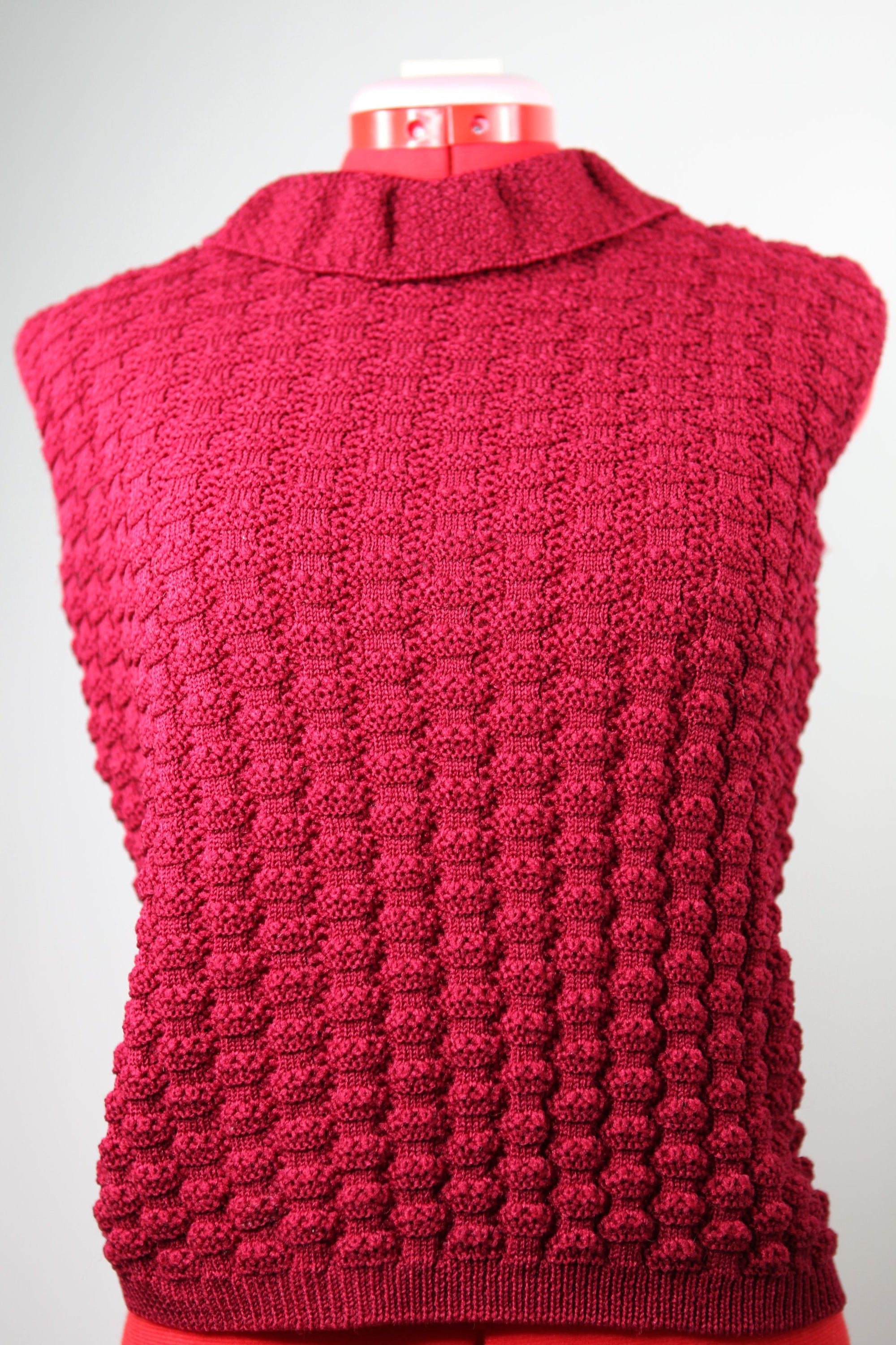 Cranberry Textured Vest