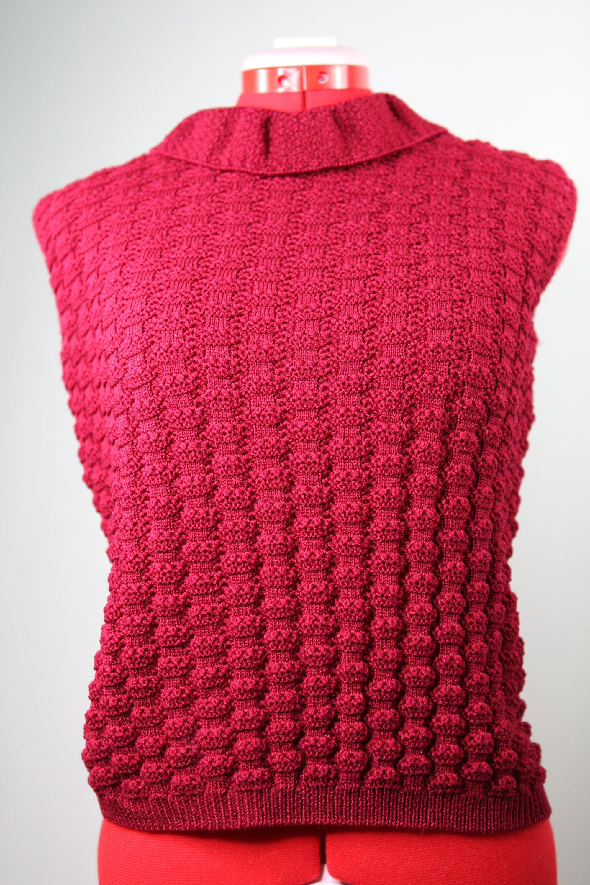 Cranberry Textured Vest