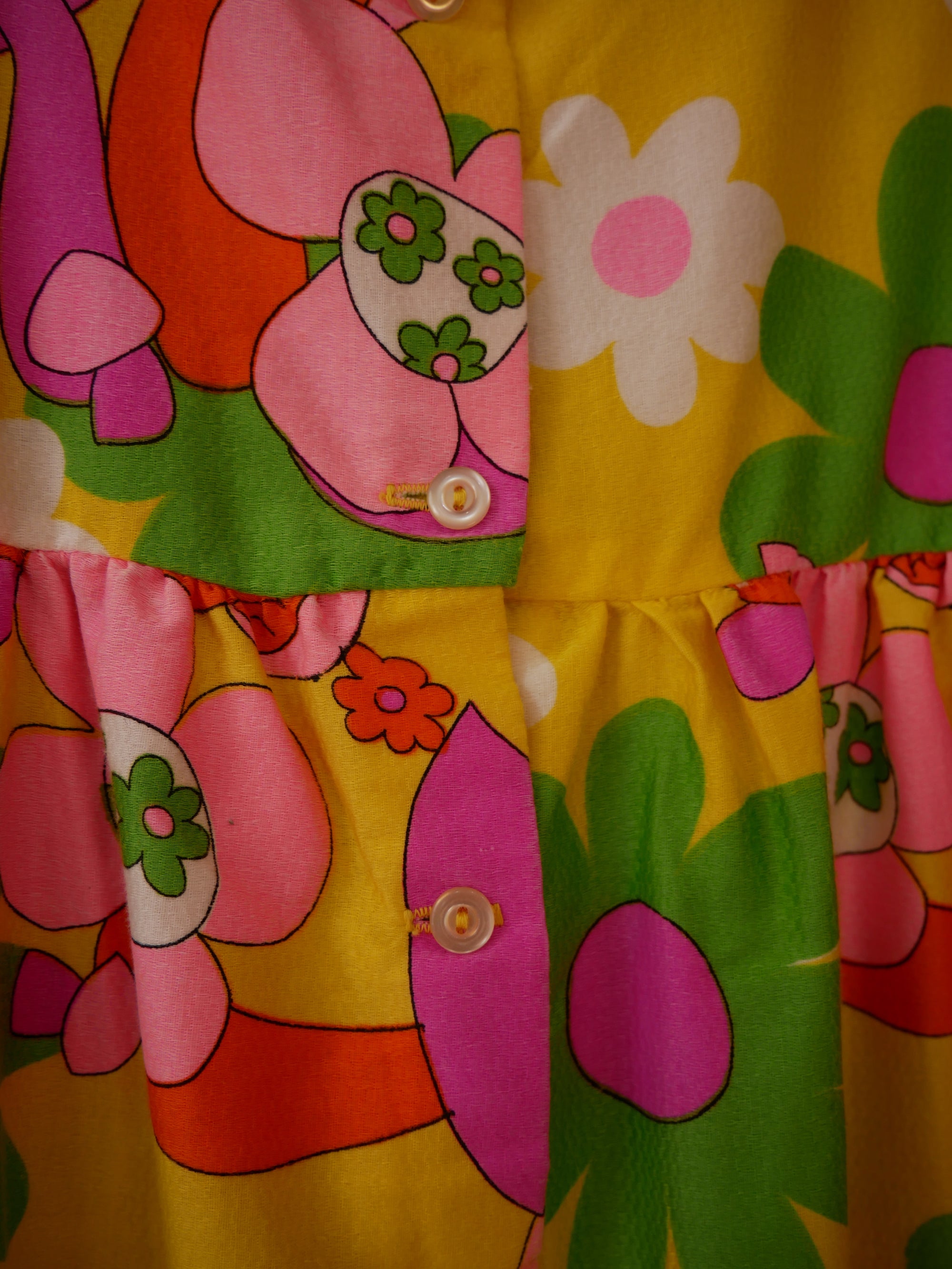 (Kids) Vintage Mushroom Flower Dress