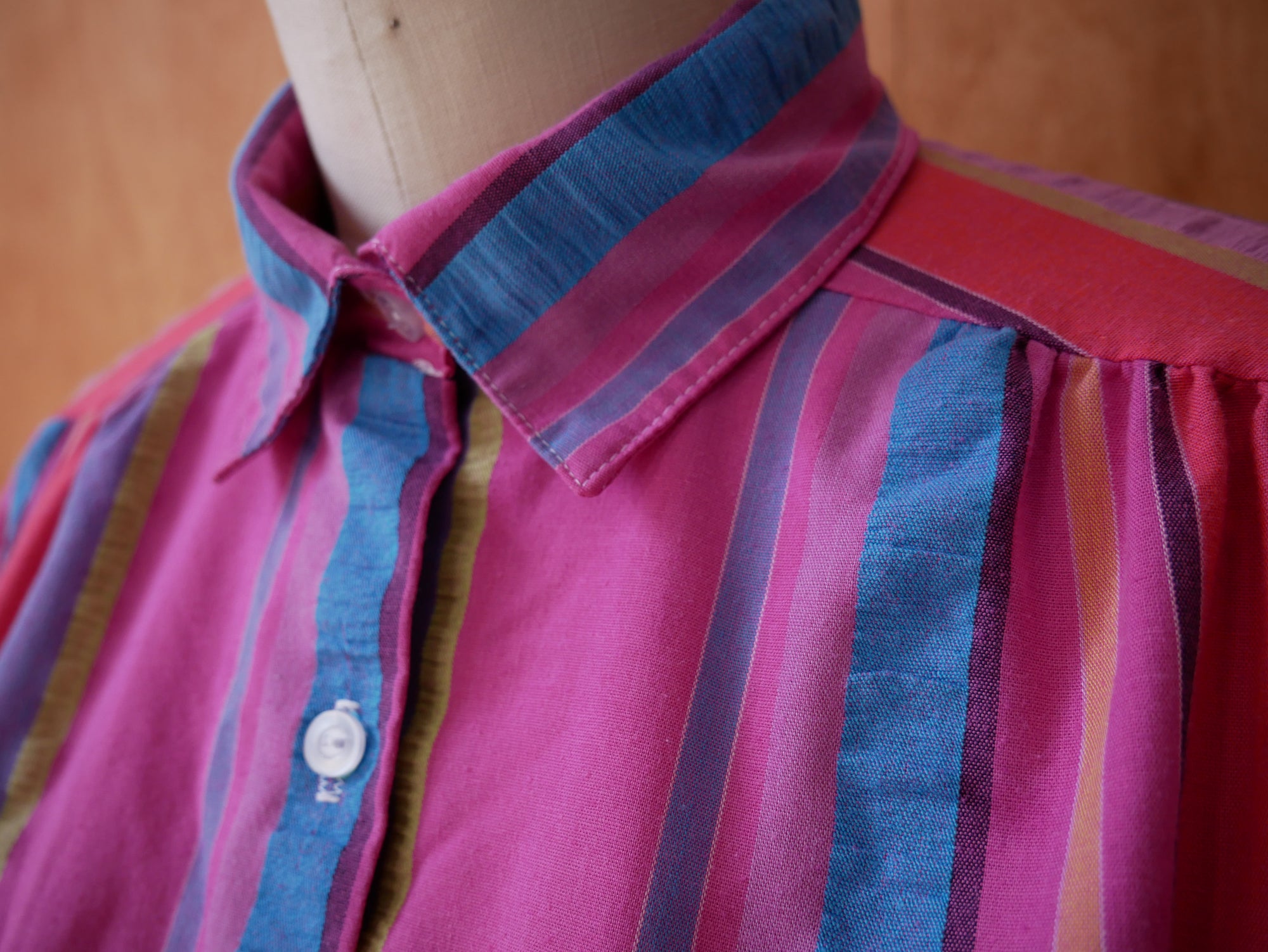 Act 111 Rainbow Striped Button Up