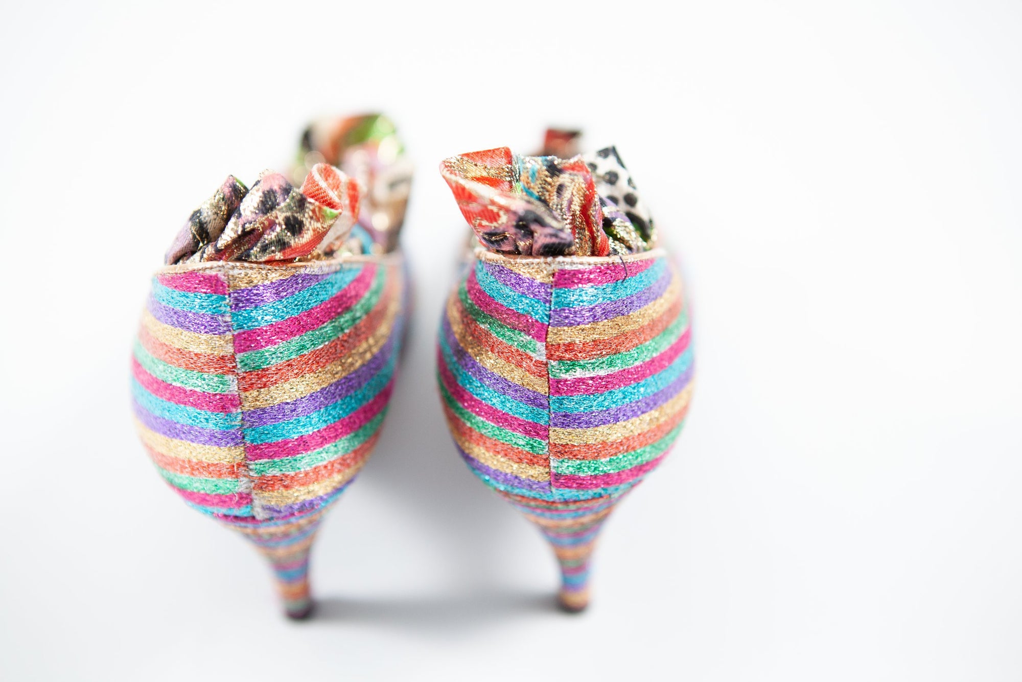 Rainbow Striped Heels