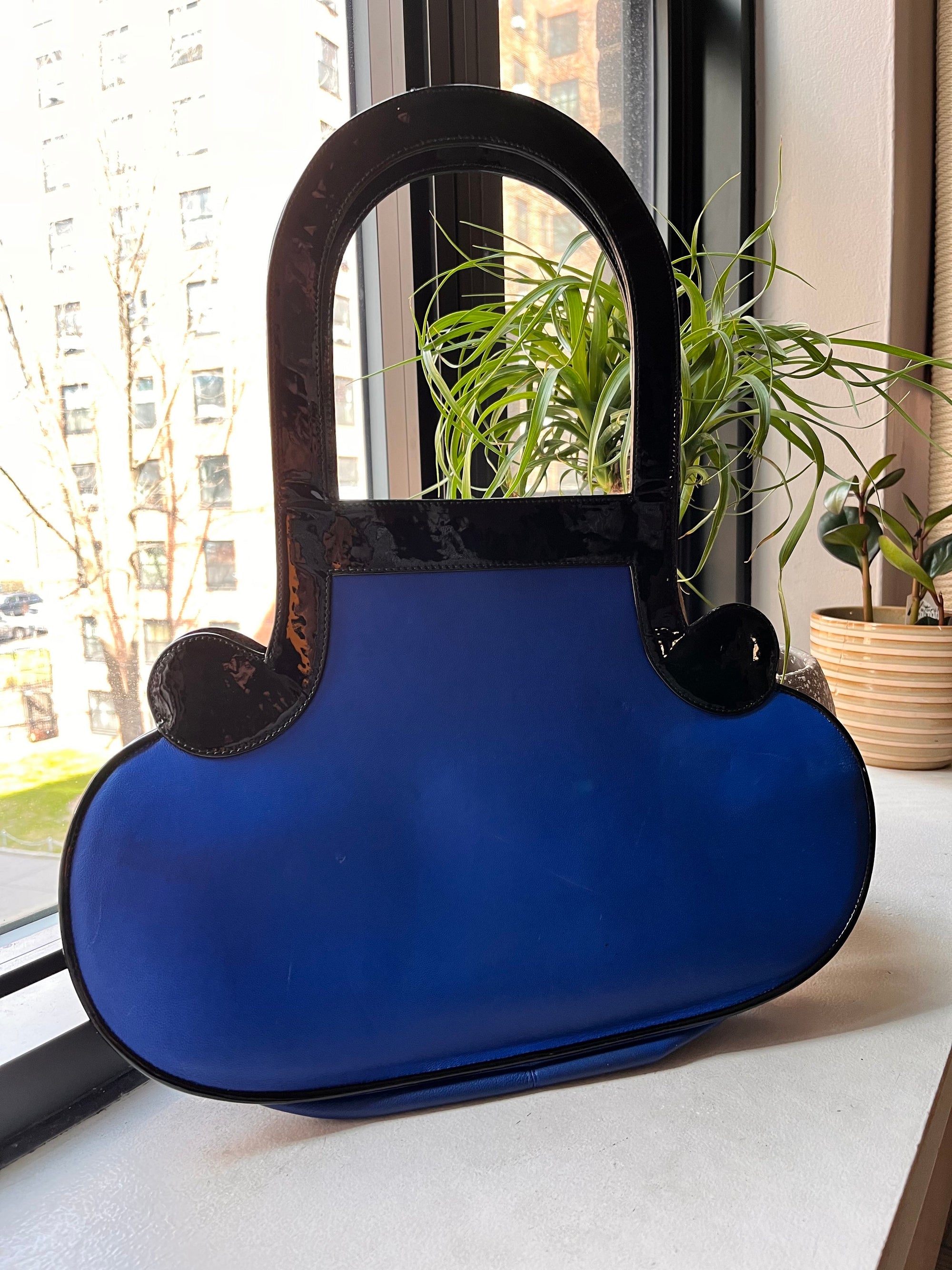 Blue and Black Venetian Bag