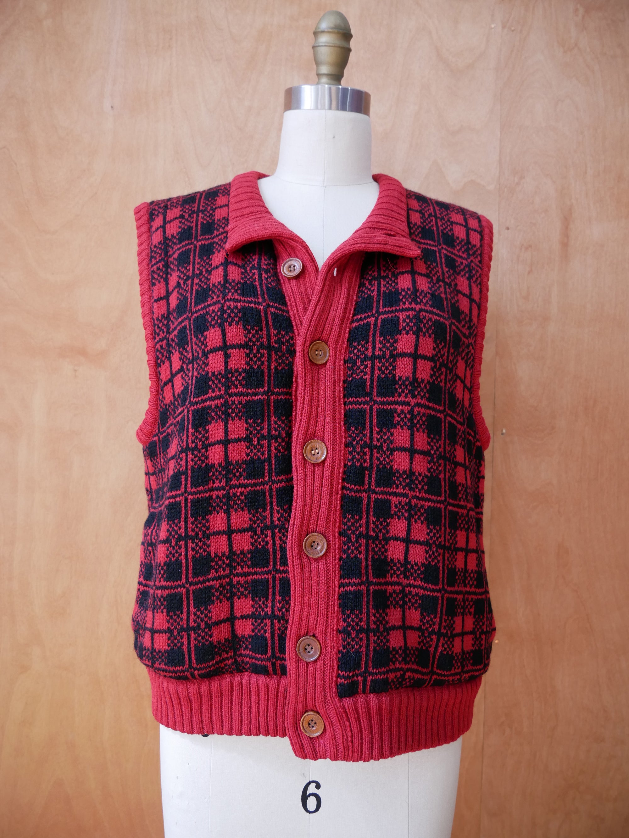 Vintage LL Bean Red Button Vest